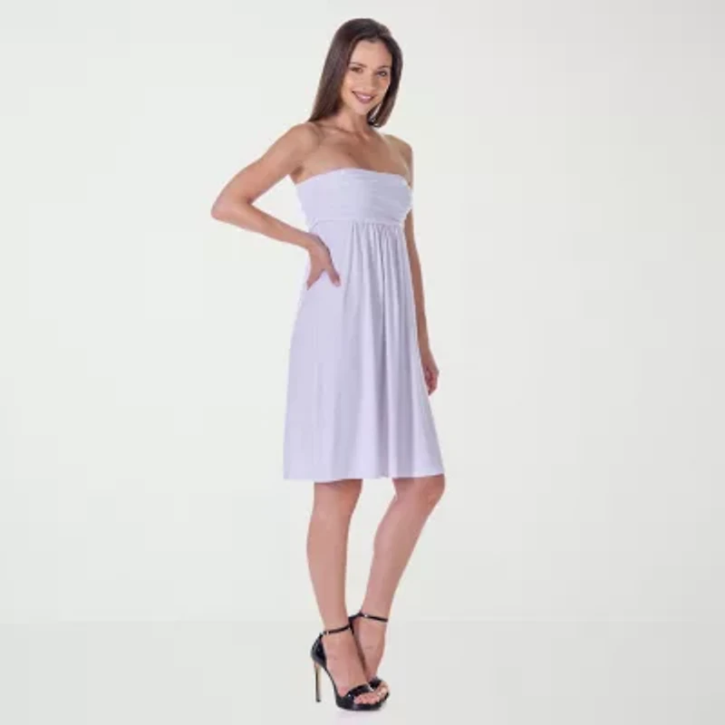 24seven Comfort Apparel Womens Sleeveless Empire Waist Dress
