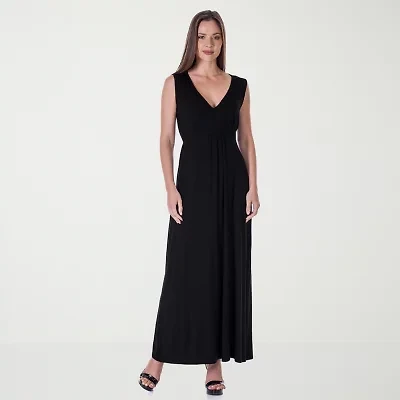 24seven Comfort Apparel Womens Sleeveless Empire Waist Dress