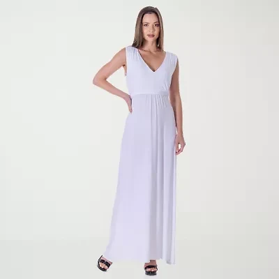 24seven Comfort Apparel Womens Sleeveless Empire Waist Dress