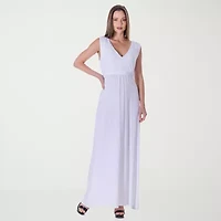 24seven Comfort Apparel Womens Sleeveless Empire Waist Dress