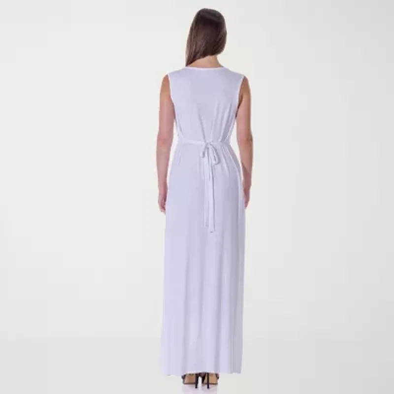 24seven Comfort Apparel Womens Sleeveless Empire Waist Dress