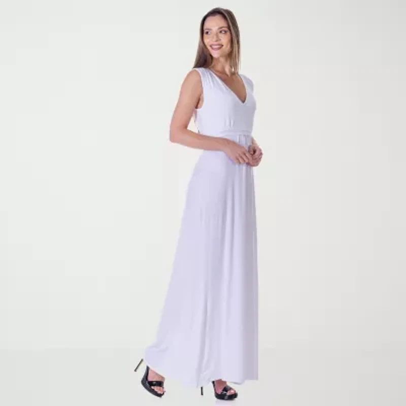 24seven Comfort Apparel Womens Sleeveless Empire Waist Dress