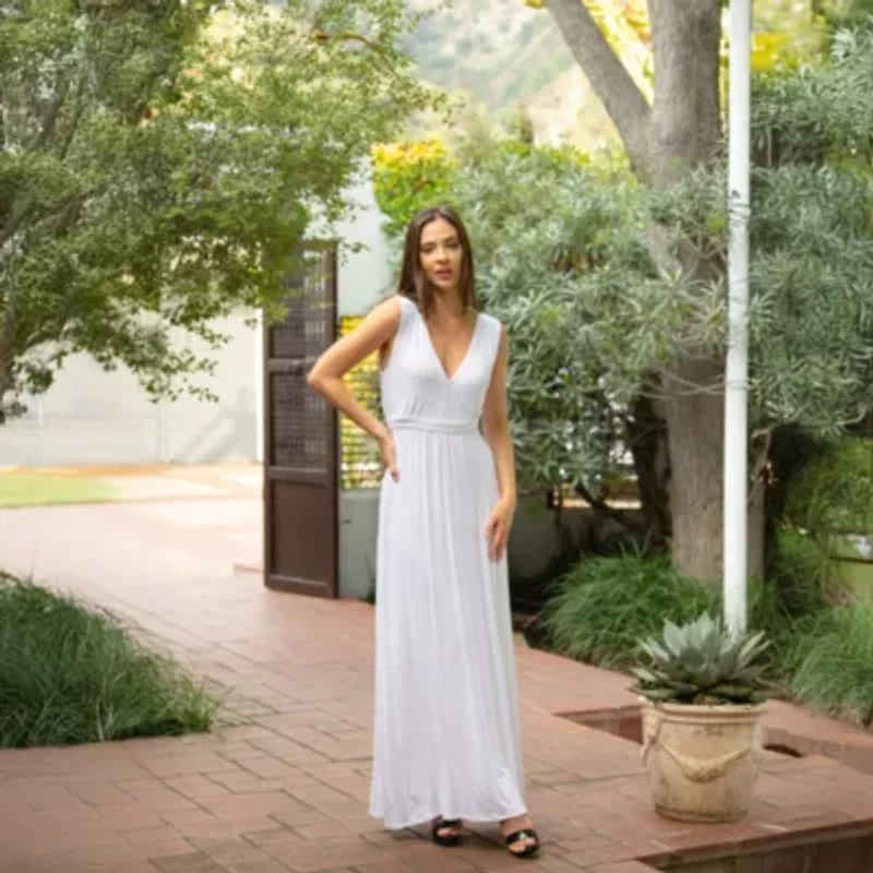 24seven Comfort Apparel Womens Sleeveless Empire Waist Dress