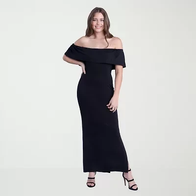 24seven Comfort Apparel Womens Short Sleeve Maxi Dress