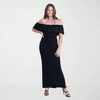 24seven Comfort Apparel Womens Short Sleeve Maxi Dress