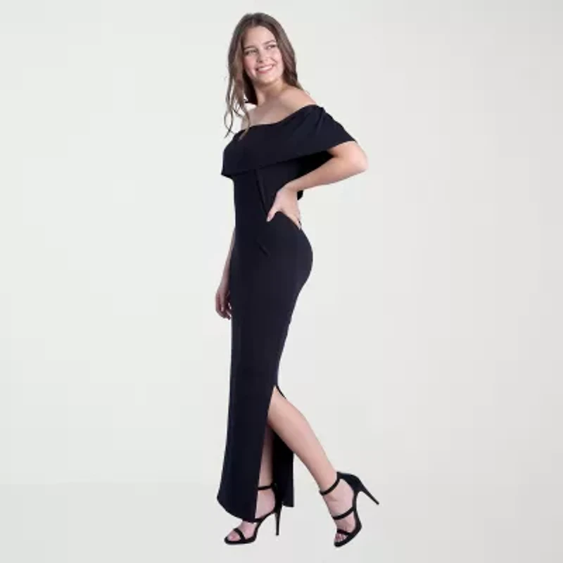 24seven Comfort Apparel Womens Short Sleeve Maxi Dress