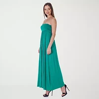 24seven Comfort Apparel Womens Sleeveless Maxi Dress