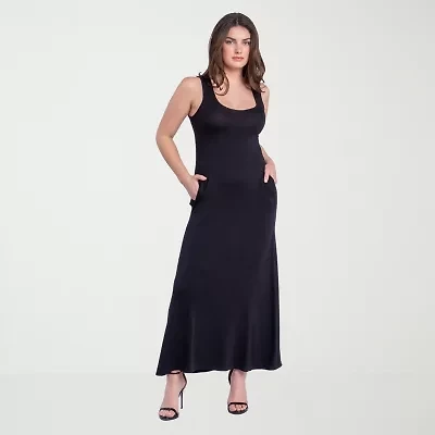 24seven Comfort Apparel Womens Sleeveless Maxi Dress