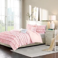 Intelligent Design Demi Ruffled Comforter Set with decorative pillows