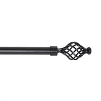 Deco Window Swirl Iron 3/4 IN Adjustable Curtain Rod