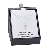 Sparkle Allure Womens Cubic Zirconia 16 Inch Strand Necklace