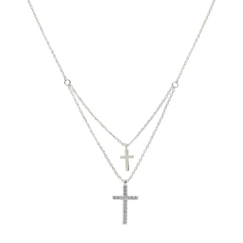 Sparkle Allure Womens Cubic Zirconia 16 Inch Strand Necklace