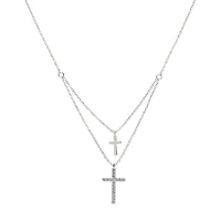 Sparkle Allure Womens Cubic Zirconia 16 Inch Strand Necklace