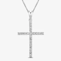 Womens 1/2 CT. T.W. Lab Grown White Diamond Sterling Silver 18 Inch Pendant Necklace