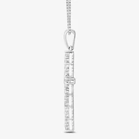 Womens 1/2 CT. T.W. Lab Grown White Diamond Sterling Silver 18 Inch Pendant Necklace