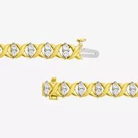 Womens CT. T.W. Lab Grown White Diamond 10K Gold Tennis Bracelet