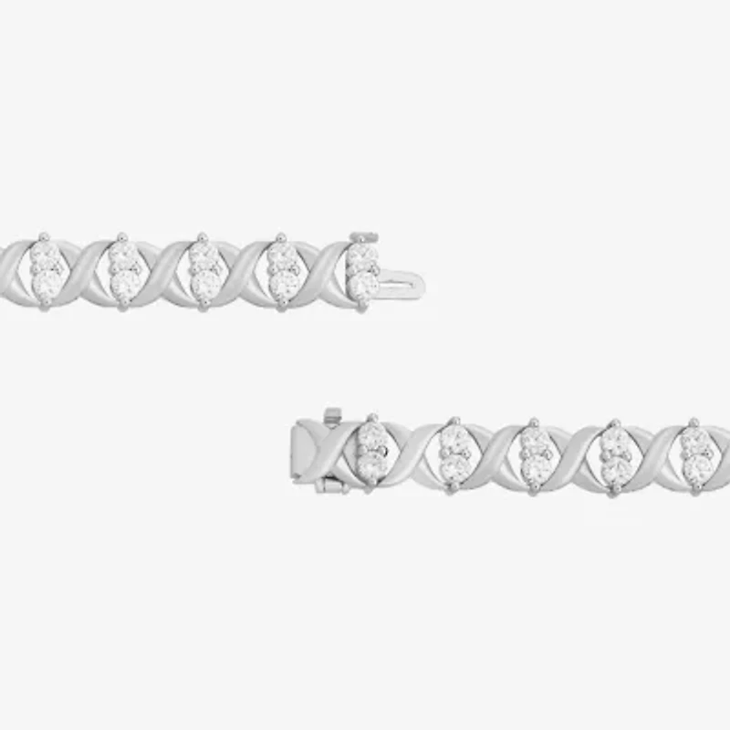 Womens 5 CT. T.W. Lab Grown White Diamond 10K Gold Tennis Bracelet