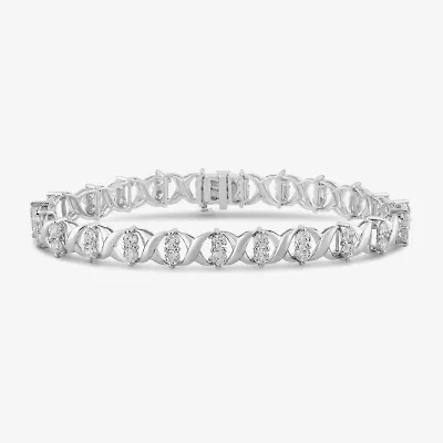 Womens 5 CT. T.W. Lab Grown White Diamond 10K Gold Tennis Bracelet