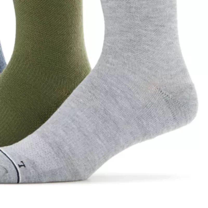 Stafford Casual Performance Mens 3 Pair Big and Tall Crew Socks