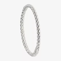 Sparkle Allure Womens Cubic Zirconia Pure Silver Over Brass Bangle Bracelet