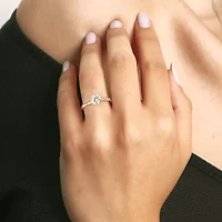 Womens 1 1/4 CT. T.W. Natural White Diamond 14K Rose Gold Round Engagement Ring