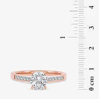 Womens 1 1/4 CT. T.W. Natural White Diamond 14K Rose Gold Round Engagement Ring