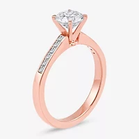 Womens 1 1/4 CT. T.W. Natural White Diamond 14K Rose Gold Round Engagement Ring