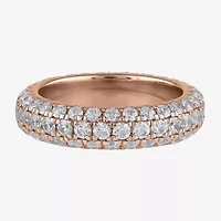 (F / Si2) Womens 6.5MM 3 CT. T.W. Lab Grown White Diamond 10K Gold Eternity Band