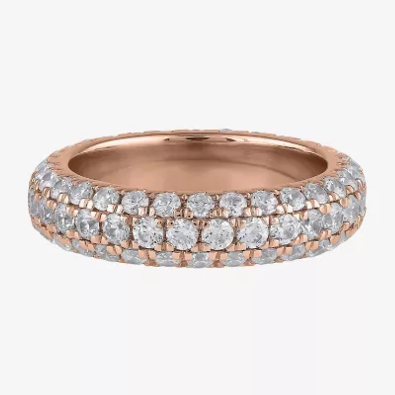 (F / Si2) Womens 5.5MM 2 CT. T.W. Lab Grown White Diamond 10K Gold Eternity Band