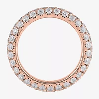 (F / Si2) Womens 4MM 1 CT. T.W. Lab Grown White Diamond 10K Gold Eternity Band