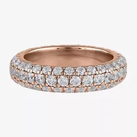 (F / Si2) Womens 4MM 1 CT. T.W. Lab Grown White Diamond 10K Gold Eternity Band