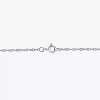 Diamonart "Mom" Womens White Cubic Zirconia Sterling Silver Heart 18 Inch Pendant Necklace