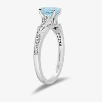 Womens 1/10 CT. T.W. Genuine Blue Topaz Sterling Silver Elsa Frozen Cocktail Ring