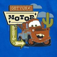 Disney Collection Little & Big Kid Boys Crew Neck Short Sleeve Regular Fit Cars Graphic T-Shirt