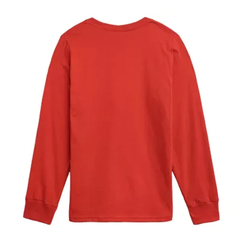 Disney Collection Little & Big Kid Boys Crew Neck Long Sleeve Regular Fit Cars Graphic T-Shirt