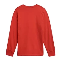 Disney Collection Little & Big Kid Boys Crew Neck Long Sleeve Regular Fit Cars Graphic T-Shirt