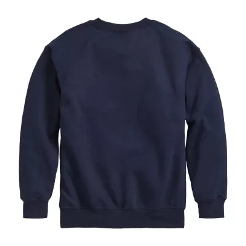 Disney Collection Little & Big Kid Boys Crew Neck Long Sleeve Regular Fit Lilo Stitch Graphic T-Shirt