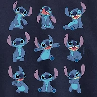Disney Collection Little & Big Kid Boys Crew Neck Long Sleeve Regular Fit Lilo Stitch Graphic T-Shirt