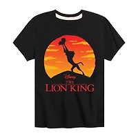 Disney Collection Little & Big Kid Boys Crew Neck Short Sleeve Regular Fit The Lion King Graphic T-Shirt