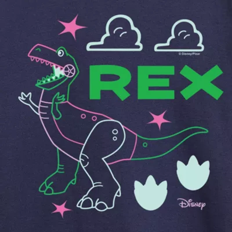 Disney Collection Little & Big Kid Boys Crew Neck Long Sleeve Regular Fit Toy Story Graphic T-Shirt