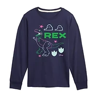 Disney Collection Little & Big Kid Boys Crew Neck Long Sleeve Regular Fit Toy Story Graphic T-Shirt