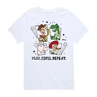 Disney Collection Little & Big Kid Boys Crew Neck Short Sleeve Regular Fit Buzz Lightyear Jessie Rex Graphic T-Shirt