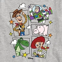 Disney Collection Little & Big Kid Boys Crew Neck Short Sleeve Regular Fit Toy Story Graphic T-Shirt
