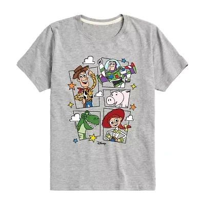 Disney Collection Little & Big Kid Boys Crew Neck Short Sleeve Regular Fit Toy Story Graphic T-Shirt