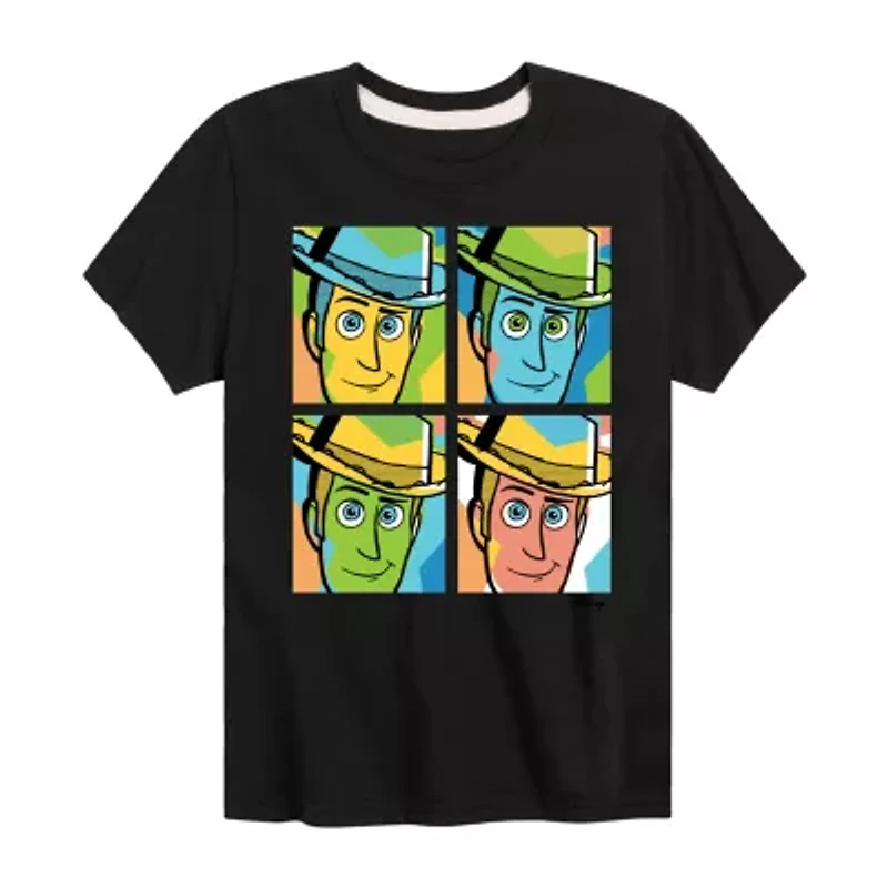 Disney Collection Little & Big Kid Boys Crew Neck Short Sleeve Regular Fit Toy Story Graphic T-Shirt