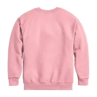 Disney Collection Little & Big Kid Girls Crew Neck Long Sleeve Lilo Stitch Sweatshirt