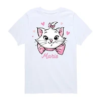 Disney Collection Little & Big Kid Girls Crew Neck Short Sleeve Regular Fit The Aristocats Graphic T-Shirt