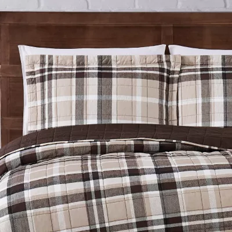 Truly Soft Paulette Plaid Quilt Set