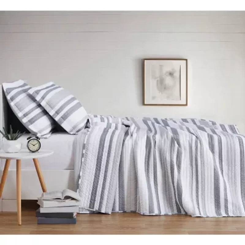Truly Soft Curtis Stripe Quilt Set