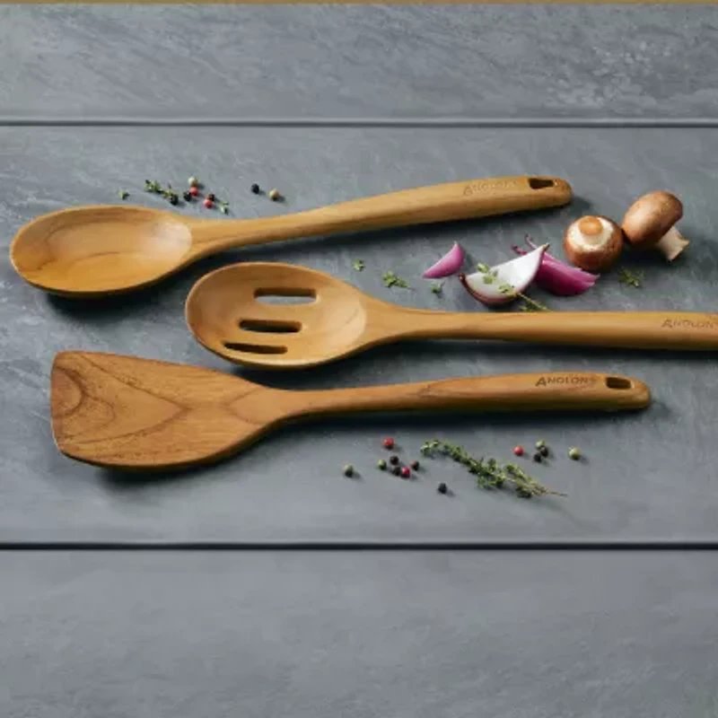 Anolon Teakwood 3-pc. Kitchen Utensil Set